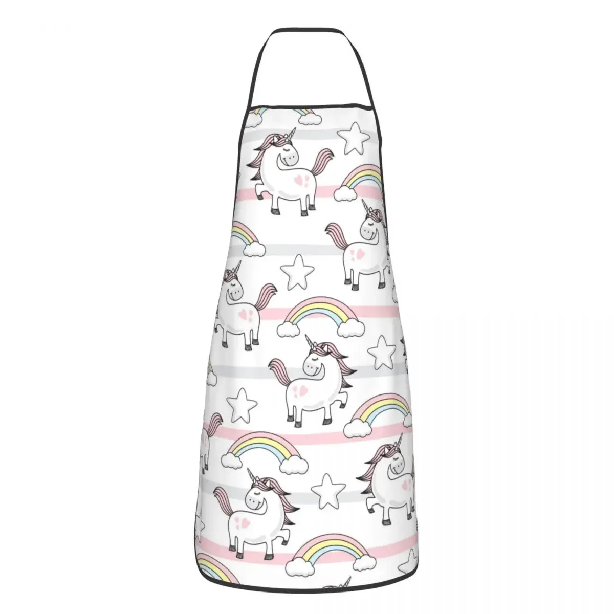 Funny Unicorn Rainbow Bib Aprons Women Men Unisex Kitchen Chef Tablier Cuisine for Cooking Baking Painting