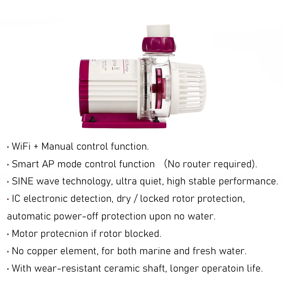 Jebao/Jecord MDP Series 110-220V DC WiFi App Control Aquarium Water Circulation Return Pump for Saltwater Freshwater Fish Tank