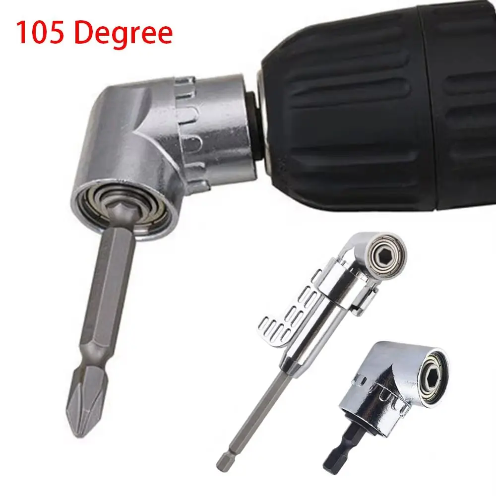 105 Degree Angle Extension Hex Drill Bit Screwdriver Socket Holder Adaptor 1/4 Hex Shank Right Angle Extension Bit Screw Driver