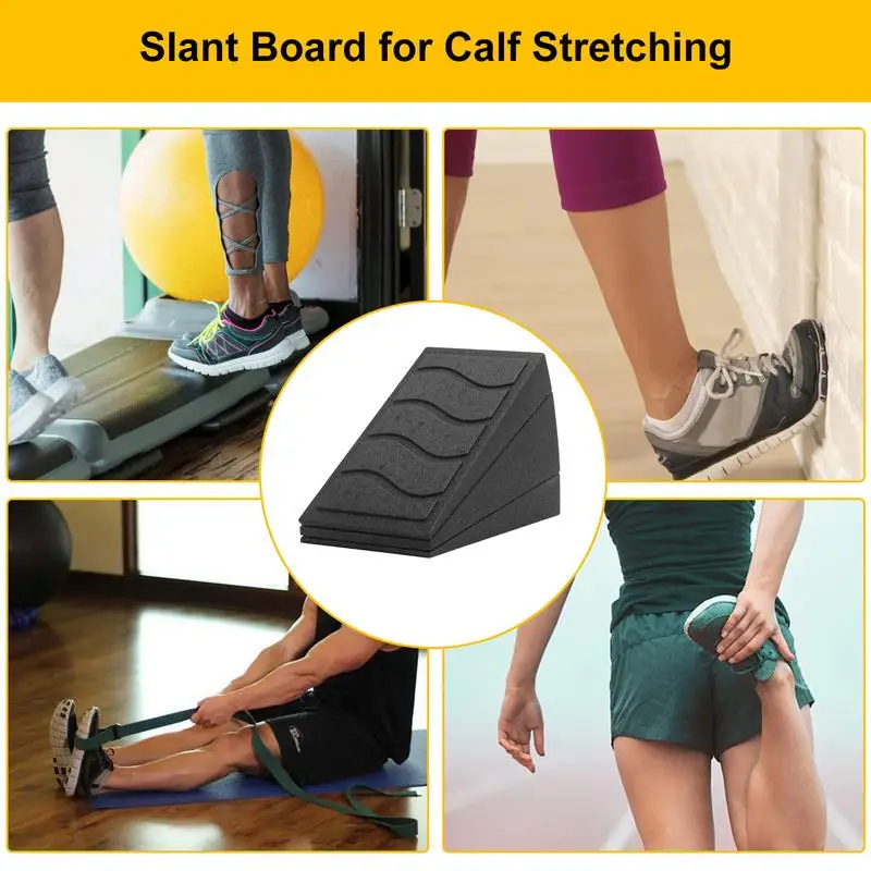 Slant Board For Squats Yoga Wedge Ankle Stretcher Ankle Stretching Squat Slant Board 3 PCS Yoga Fitness Foot Pads Incline Board