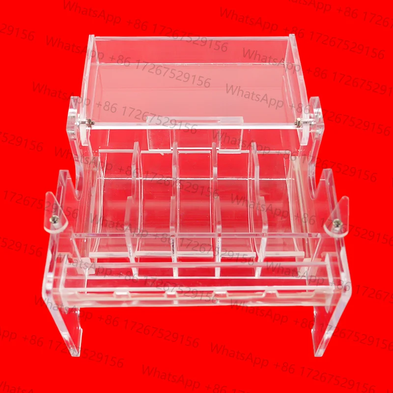 1PCS Professional Anesthesia Care Sticker Label Holder Box Frame Transparent Acrylic Material 5 10 15 20 Lots Capacity Supplies