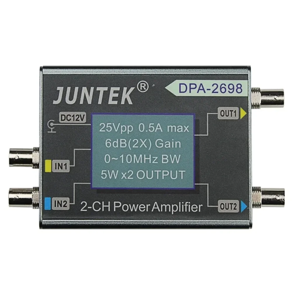 JUNTEK DPA-2698 High-Power Functional Signal Generator Dual Channel DDS Power Amplifier DC Power Amplifier 10MHz