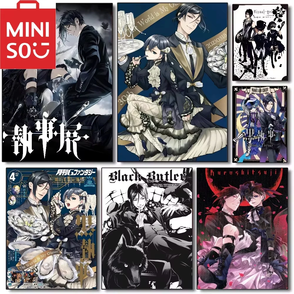 MINISO Ölgemälde nach Zahlen Kits Black Butler Sebastian Anime Nummer Zeichnung Leinwand DIY Bilder nach Zahlen Home Decor