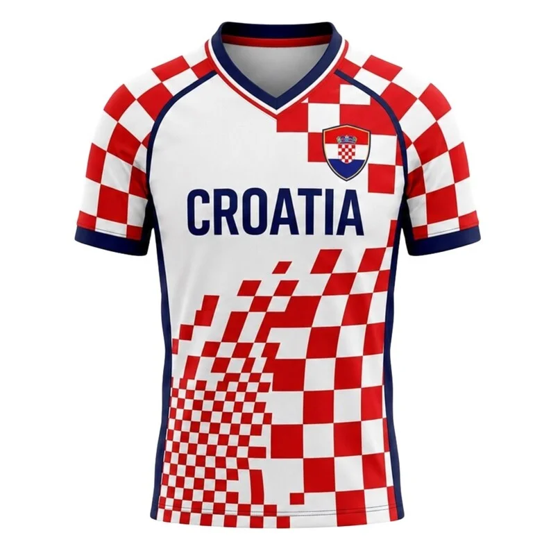 2026 Fast Drying Croatian Flag Theme Football Jersey Cultural Shirt Fans Sports Leisure Training Men