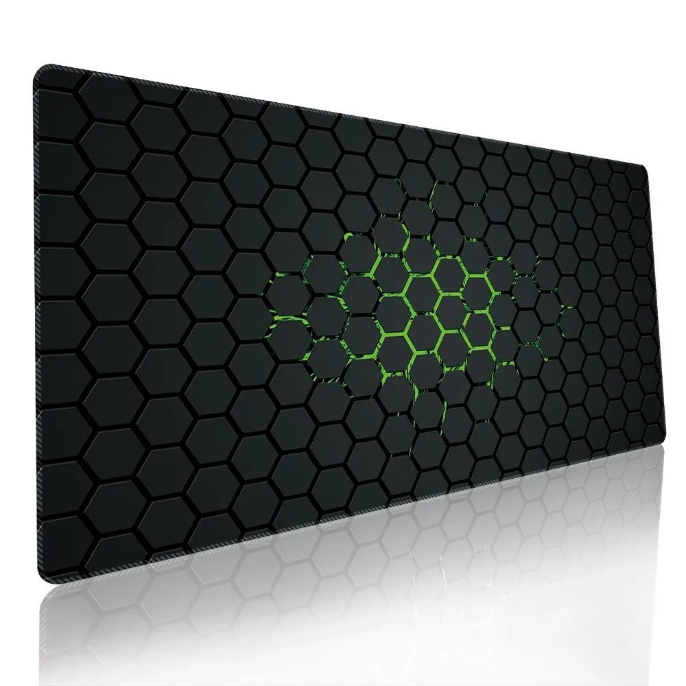 Polyester Hexagon Mouse Pad Microfiber Woven Surface Non-Slip Gaming Mouse Pad Washable Natural Rubber Base Computer Mouse Pad