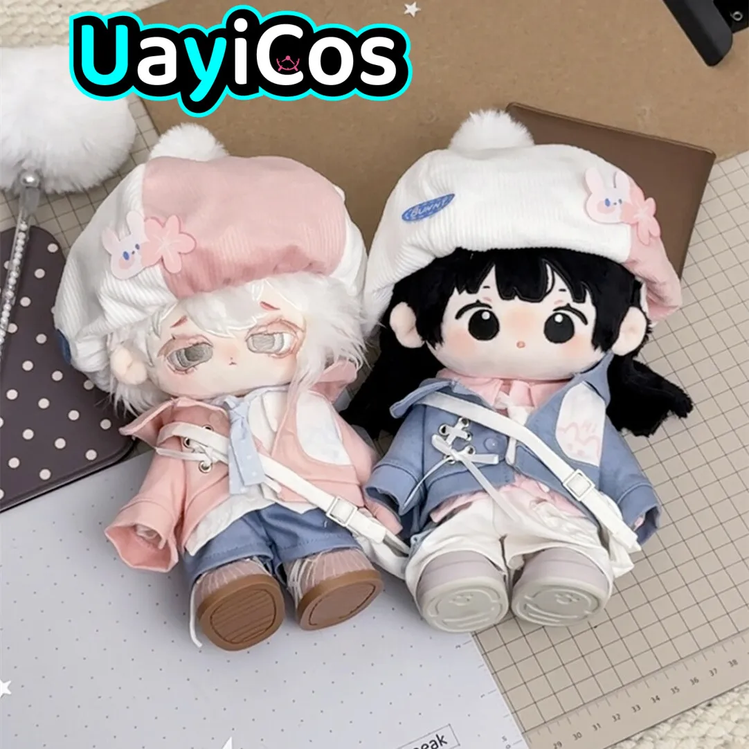 

20cm Doll Clothes Rabbit Hat Shirt Pants Crossbody Pag Clothing Cute Costume Suit Doll Accessories Anime Game Toy Gift Cosplay