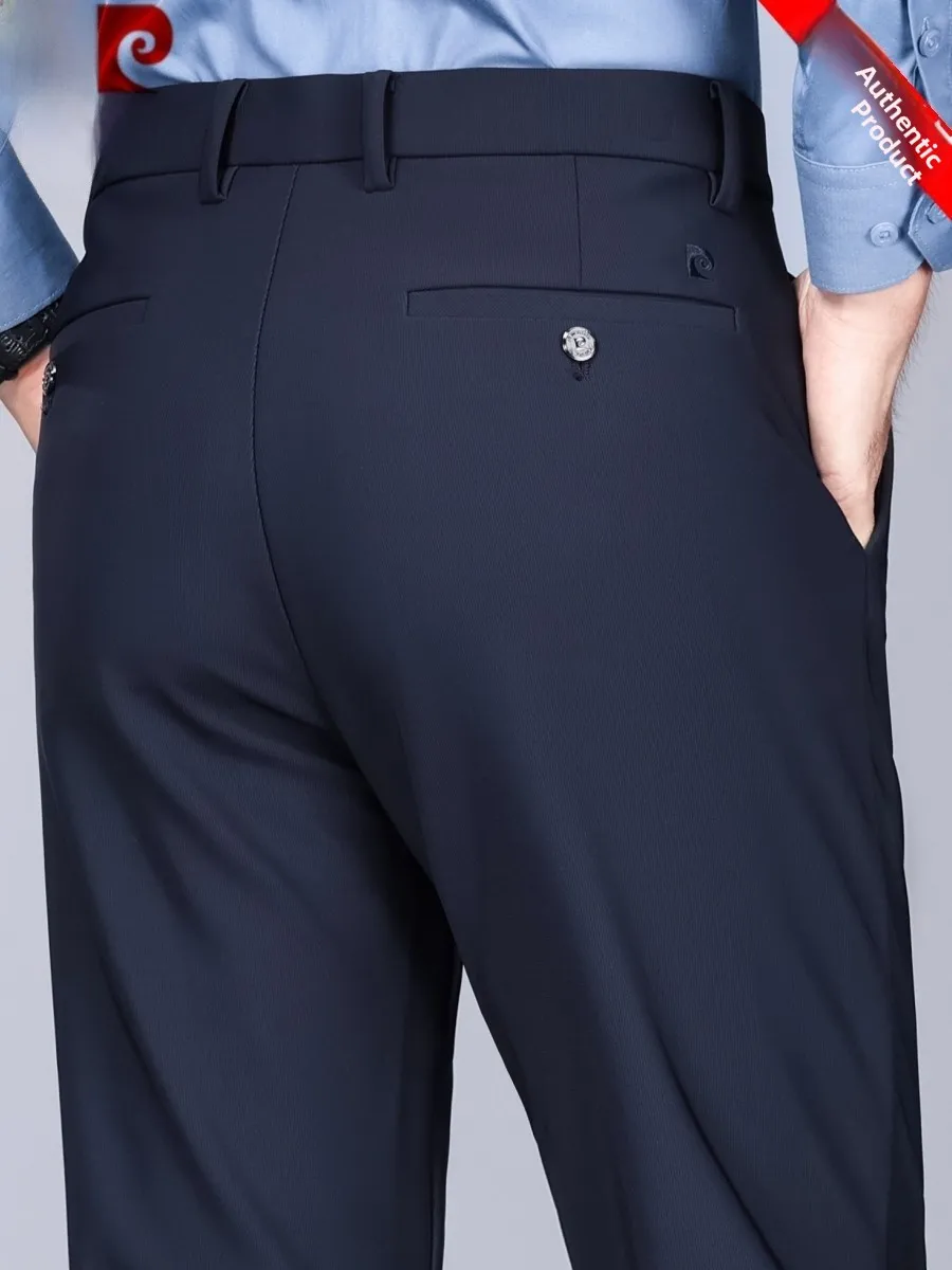 

Pierre Cardin Men's Casual Pants Fce Lined Anti-Wrinkle Non-Iron Busin Straight Fit Trousers Autumn Winter Faion