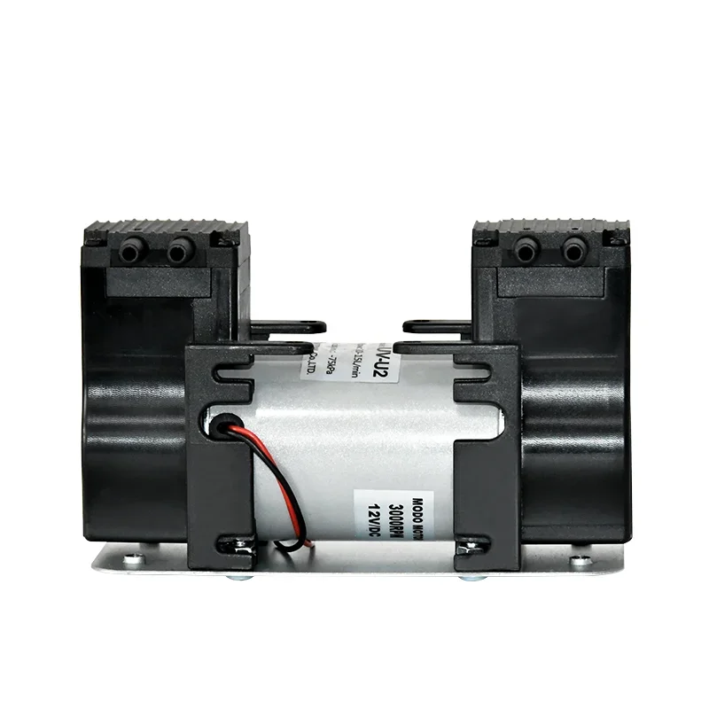 Small DC Double Head Diaphragm Vacuum Pump, Black Suction Pump 12V/24V/220V 24W -75KPa 10-15L/min