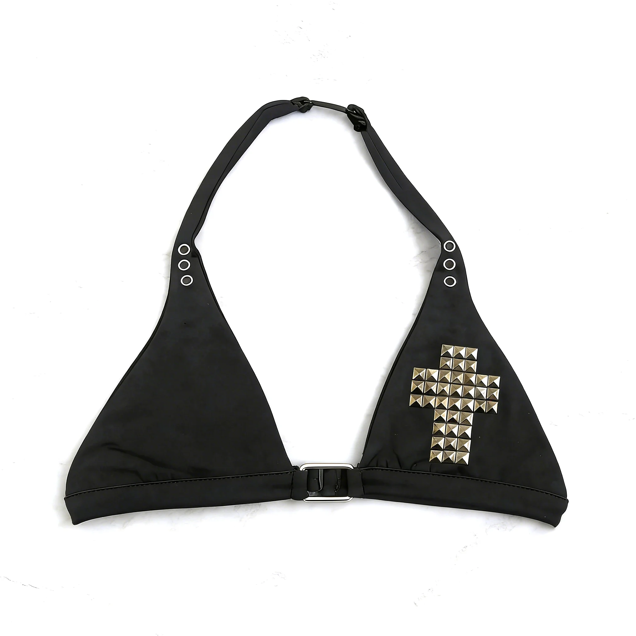 Gothic fashion willow nail print summer women's sexy slim fit bikini top swimsuit slim fit beachwear retro 2000s Y2K emo Girl