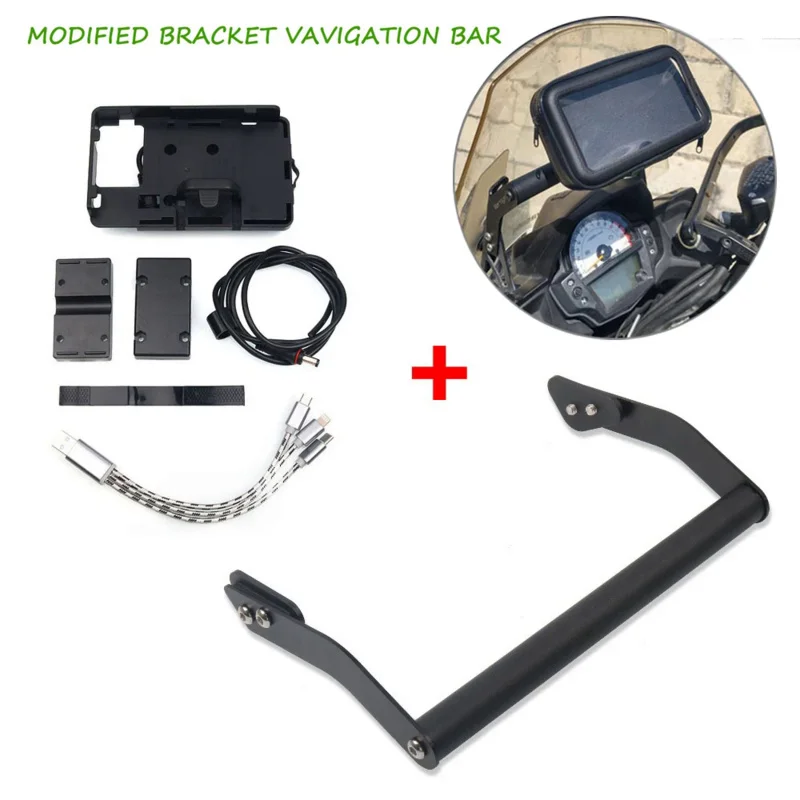 accesorios para moto Motorcycle Front Stand Suitable for KAWASAKI Versys 650 KLE 650 Versys 650 Stand Smartphone Navigation Bar 