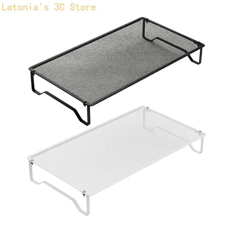 Iron Computer Stand with Heightening Holder Supports and Raised Platform for Positioning Equipment Home Office Desks X3UB