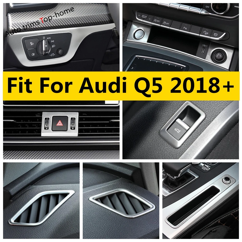 Volume Adjust Button Head Light Warning Lamp Air Conditioning Outlet AC Vent Cover Trim For Audi Q5 2018 - 2022 Car Accessories