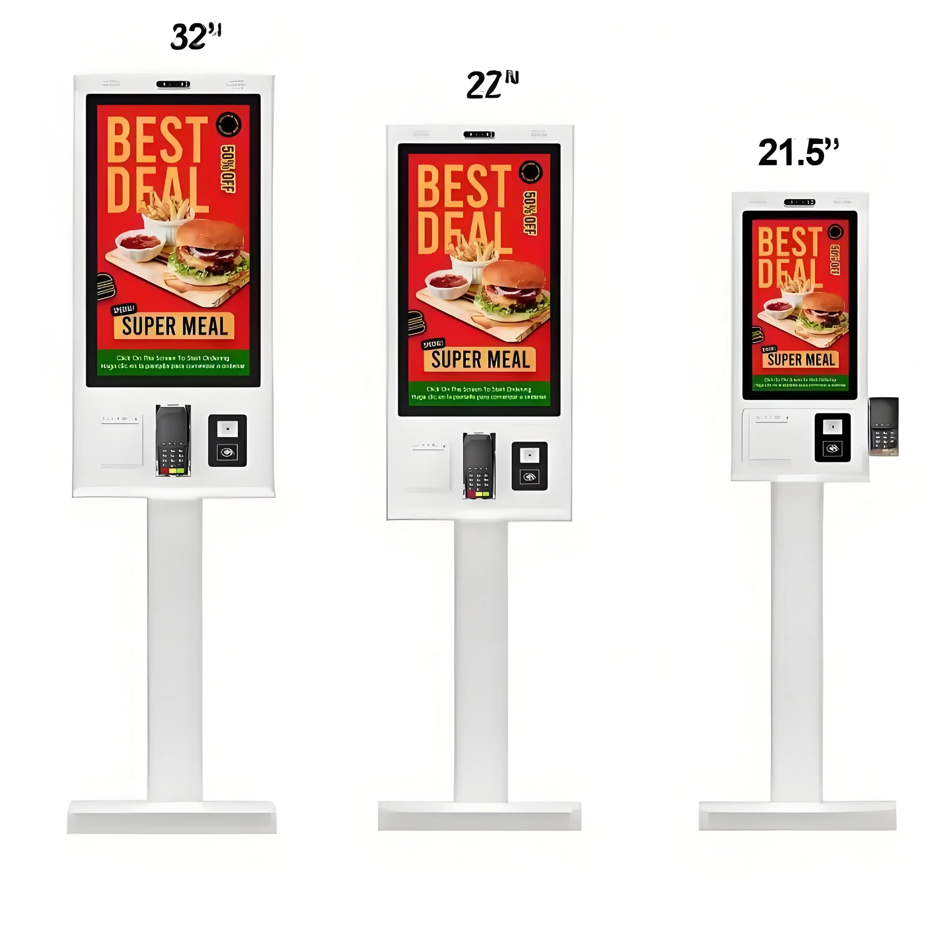 Sleek 27 Inch Windows Retail Mall Self-Coupon Redemption Kiosk Barcode Scan QR Voucher Input User-Friendly Touch Screen SDK
