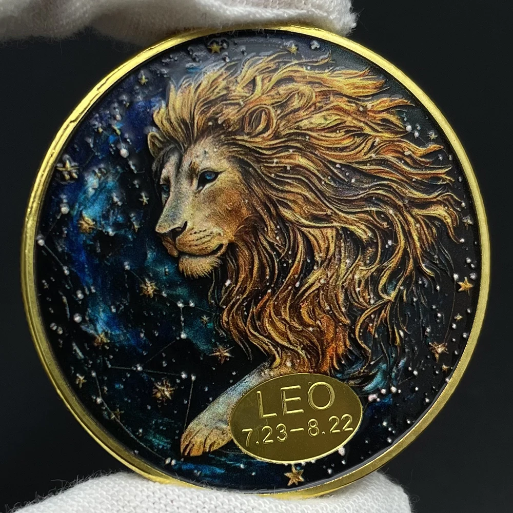 

Leo Sagittarius Gemini Scorpio Constellation Coin Star Sign Medallion Mystical Astrology Coin Decorations in Capsule