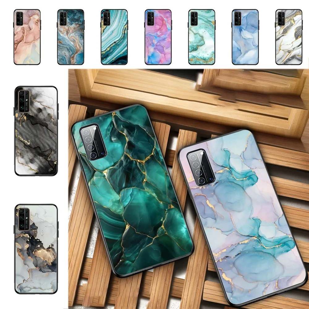 Marble Art Fashion Pattern Phone Case For Huawei Honor 10 lite 9 20 7A 9X 30 50 60 70 pro plus Soft Silicone Cover