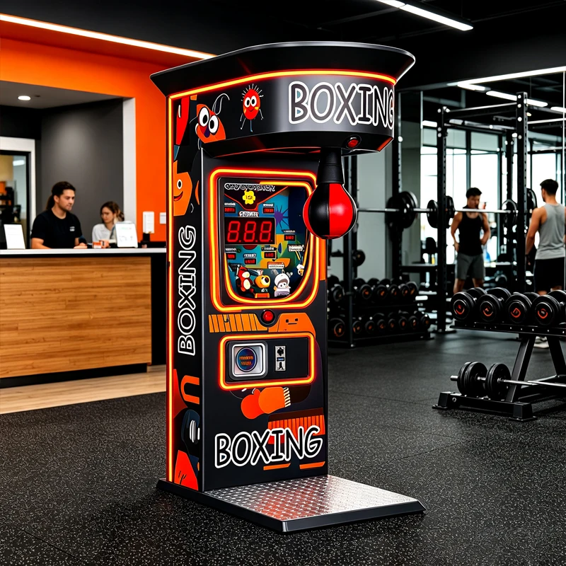 Boxing Punch Game Machine Coin Operated Strength Tester Arcade Device For Fitness Gym Customized