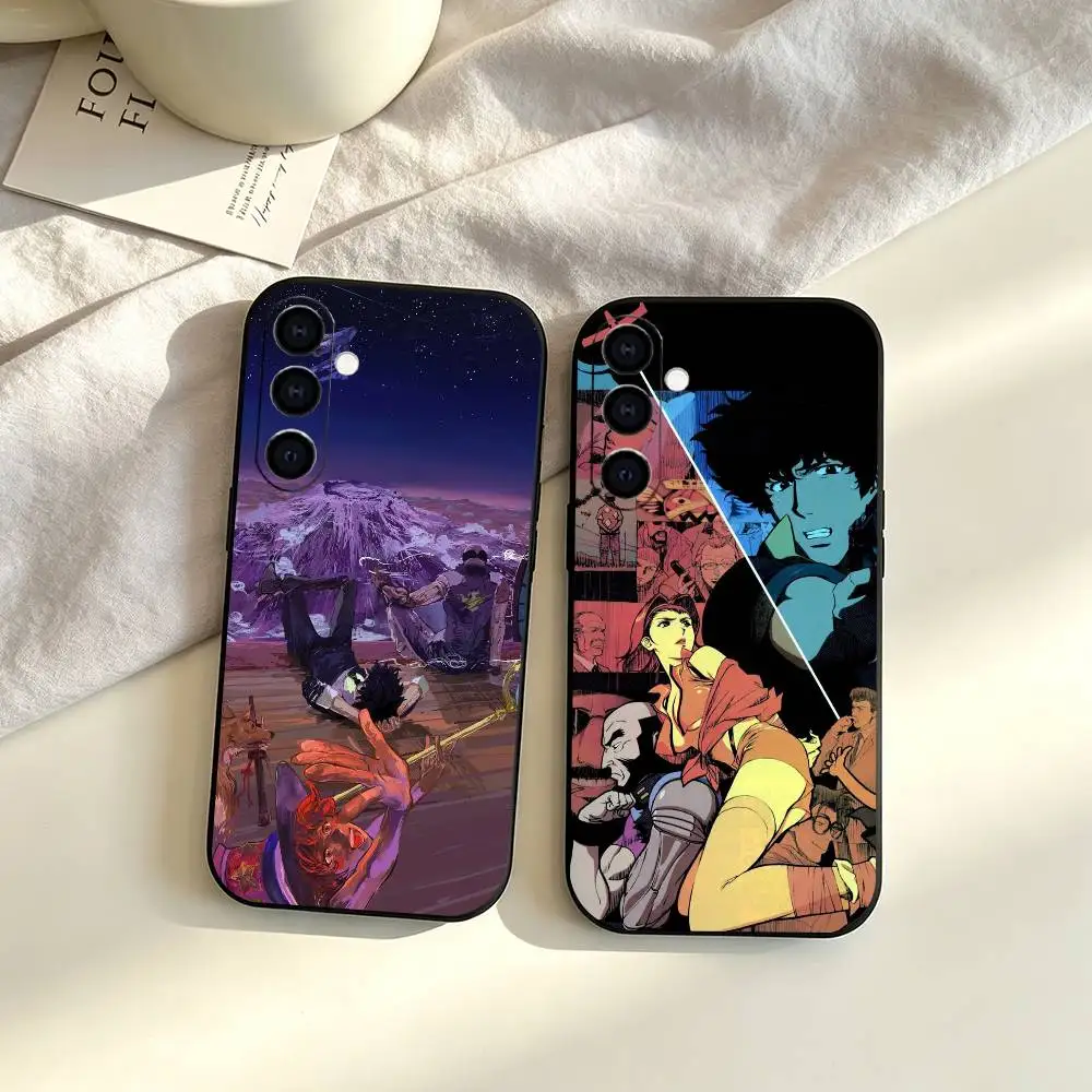 Anime Cowboy Bebop gift Phone Case For Samsung Galaxy A73,A72,A71,A70,A53,A52,A51,Soft Silicone Black Cover