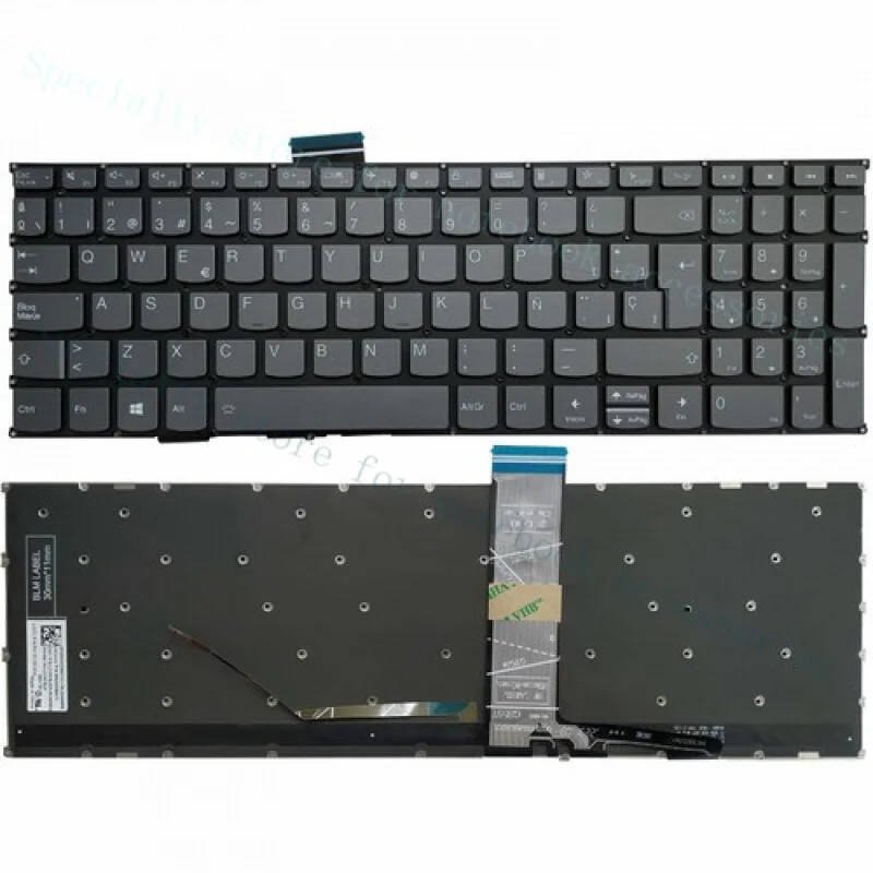 A++ Laptop Latin Spanish Keyboard for LENOVO YOGA 7 16IAP7 Black Backlight
