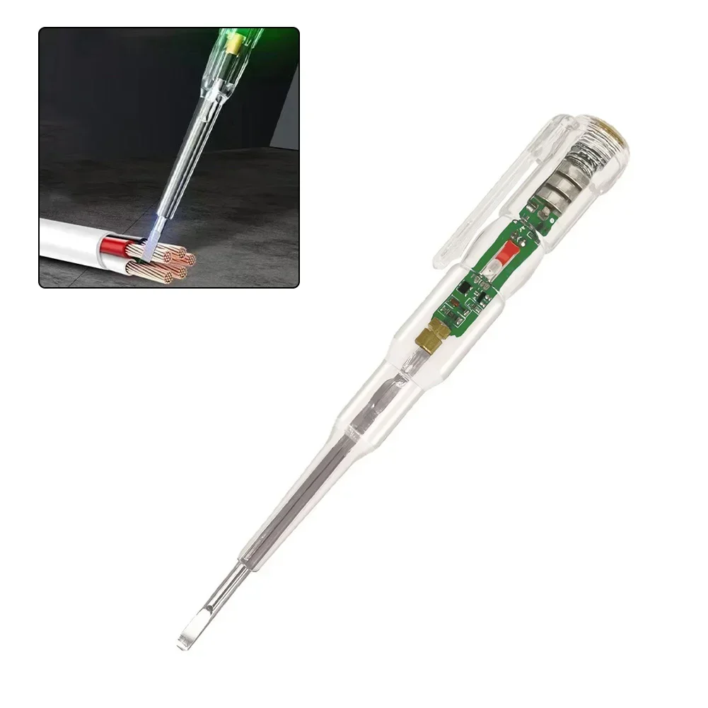 1pc LED Electric Detector Pen Intelligent Induction Power Voltage Detector Pen Circuit Tester Voltmeter Electrical Screwdriver