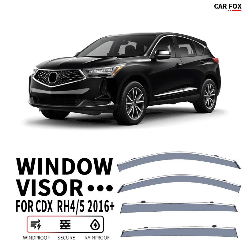 

For ACURA CDX RH4/5 2016-2023 Plastic Window Visor Vent Shades Sun Rain Deflector Guard For ACURA CDX RH4/5 2016-2023