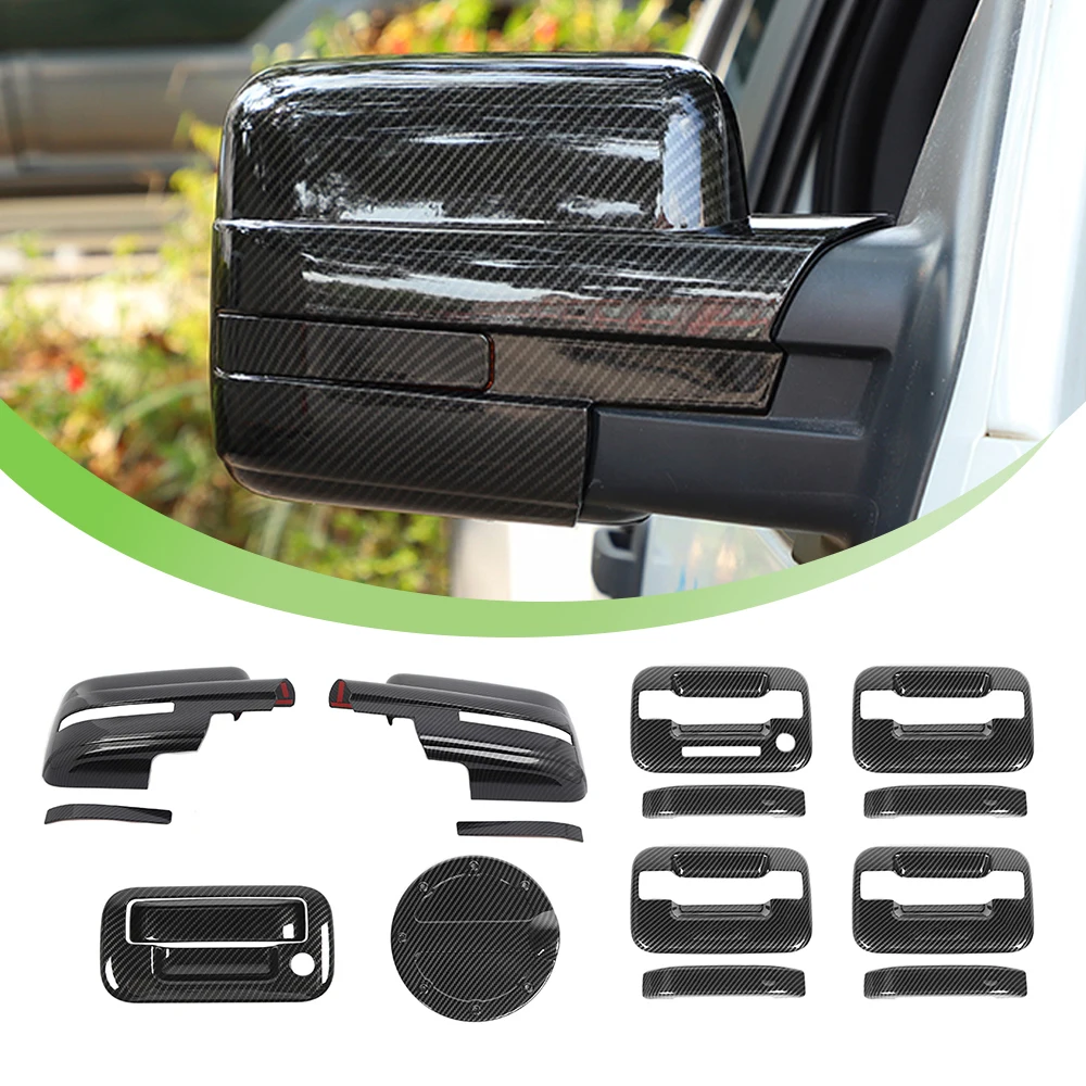 Rearview Mirror Door Outside Handle Fuel Tank Decoration Cover for Ford F150 2009 2010 2011 2012 2013 2014 Exterior Accessories