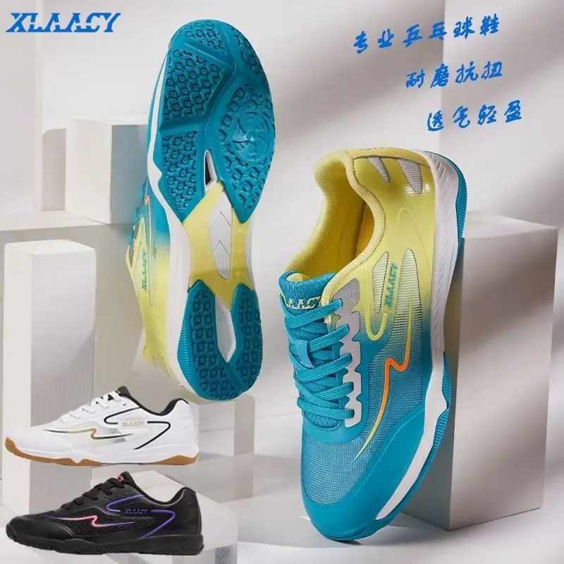 Classic Brand Table Tennis Shoes for Men Women Anti-Slippery Sports Shoes Unisex Designer Breathable Badminton Shoes Couples