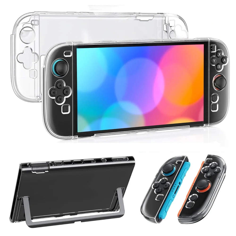 Étui de protection divisé souple PC + TPU pour Nintendo Switch 2, contrôleur de Joystick, couverture transparente, protecteur de peau pour accessoires Switch 2