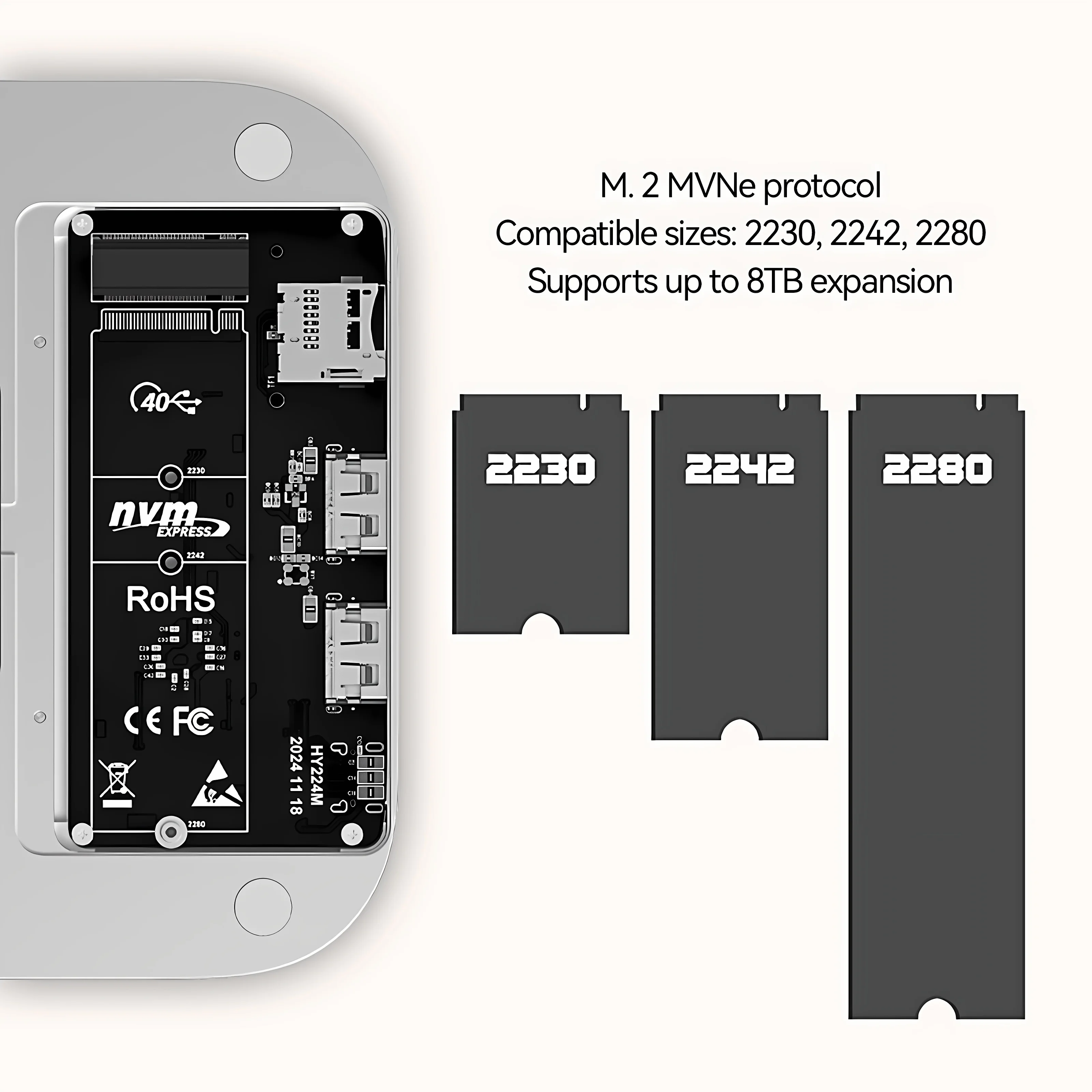 Reletech MacMini M4 Desktop portátil SSD USB4 40Gbps PSSD Armazenamento de expansão externa