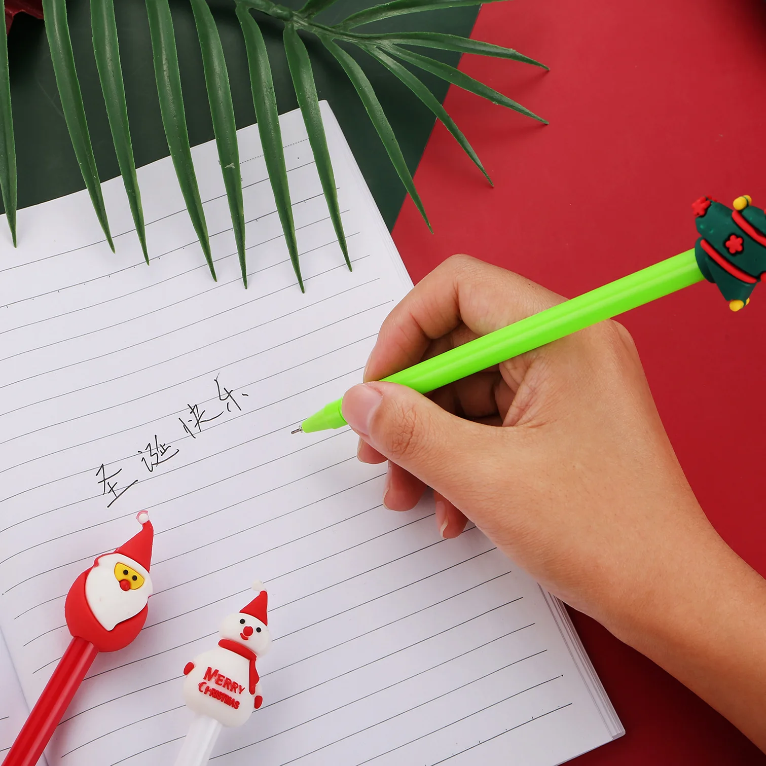 48 Pcs Creative Cute Cartoon Christmas Series Gel Pen Small Fresh Student Office Pen Test School Stationery