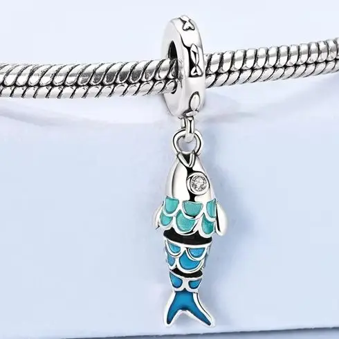 

Fish Charm 925 Silver Fit Original Bracelet Necklace Diy For Woman Fashion Jewelry