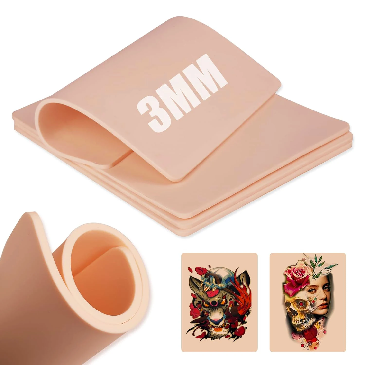 

3/5/10/15PCS Tattoo Blank Practice Skin Eyebrow Paint Double Side Synthetic Leather Pink Tattoo Beginner Fake Skin Exercise Tool