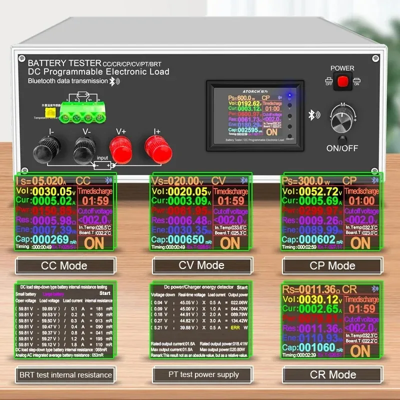 DLB-600W 200V 40A 18650 Lithium Battery Capacity Monitor Electronic Load Power Tester Discharge Meter Car Check Tools