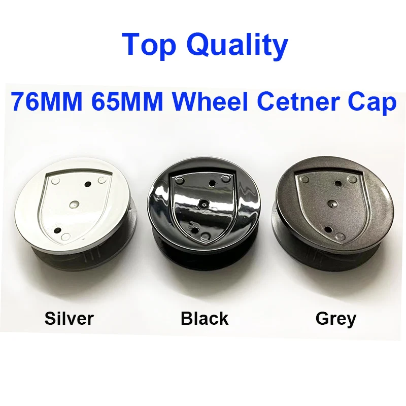 Top quality 4pcs 76MM 65MM Shield Badge Wheel Center Hub Cap Dust Cover Wheel Rims Emblem Brand Logo for GTS Car Styling