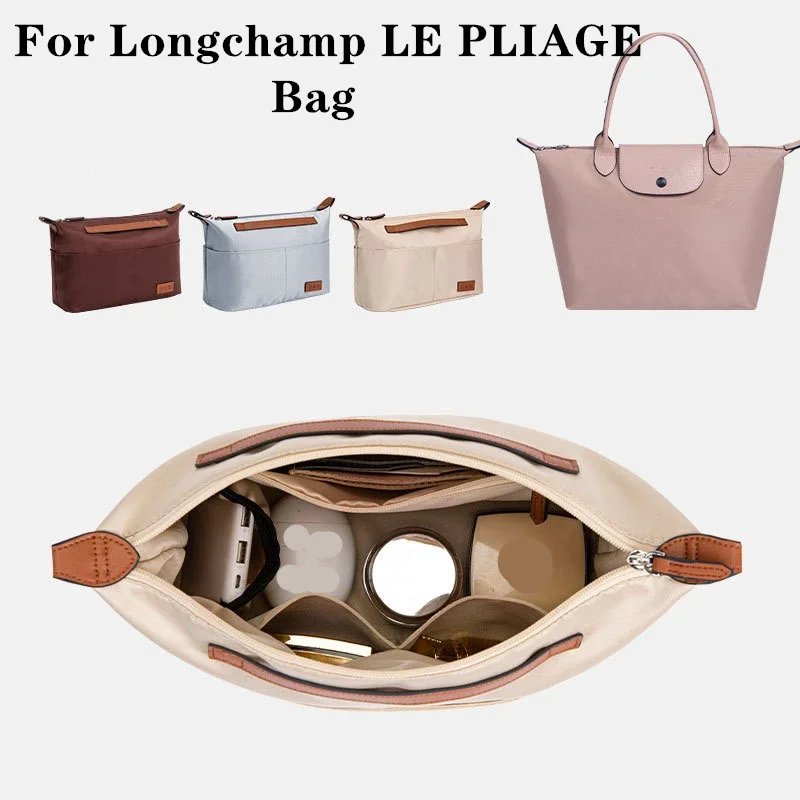 Sac intérieur en feutre pour sacs à main Longchamp LE PLIAGE, sac à main de maquillage, fermeture éclair portable, stockage de sacs à cosmétiques, évaluation