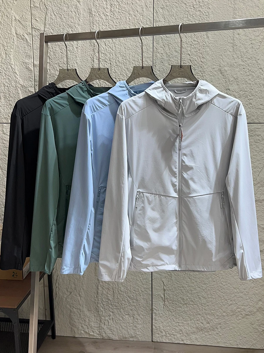 

High Density Windproof Smooth Breathable Quick Dry Outdoor Commuting Lightweight Men's Fashionable Sun Protection Clothing Ja...