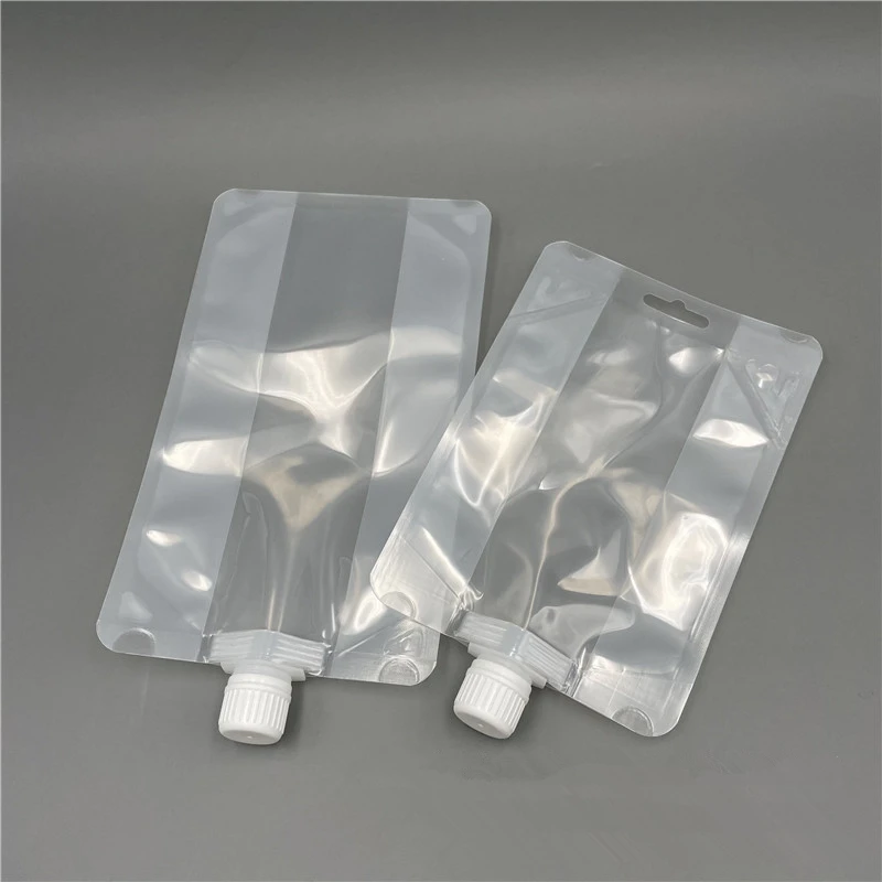 

100pcs 500ml 1000ml Transparent Clear Beverage Liquid Water Juice Drink Packaging Stand Up Reusable