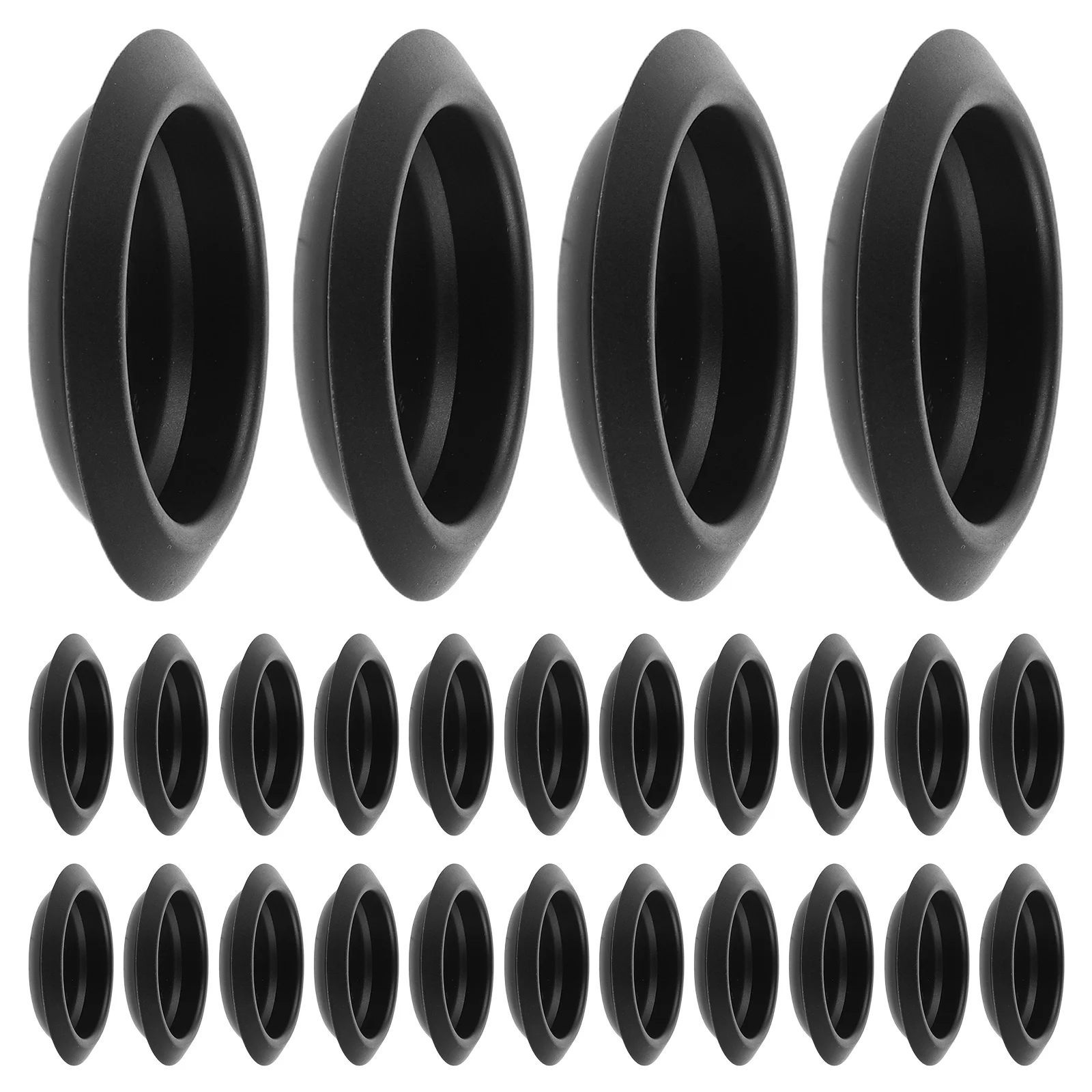 30pcs Car Door Rubber Hole Plugs 32Mm Universal Sealing Pad Thick Shock Absorption Protector For Bumper Trunk Edge Guard