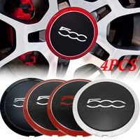 Tapacubos centrales plateados y rojos para Fiat 133, 4 piezas, 500mm, 68078419AC 68078421AC 51884863