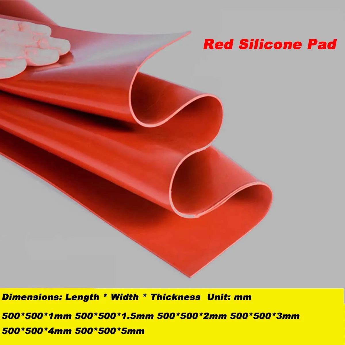

Thickened, Oil Resistant, Wear-Resistant, Anti Slip Sealing Pad Resistant To HighTemperature Red Silicone Board Insulation Pad