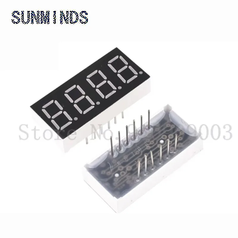 5pcs Digital tube segment common Anode Red 4 Bit digital Tube 0.36 inch  Red LED Display HSN-3641BS