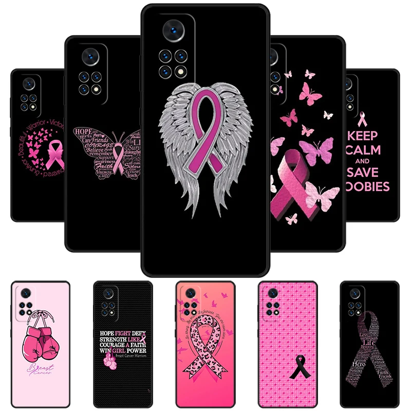 Breast Cancer Awareness Phone Case For Redmi Note 11 EPro 11S 10 10T 9S Promax 8 Pro Xiaomi Mi 10 11 12X 12S Ultra Cover