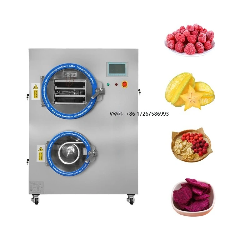 

Huchuan 8L Vacuum Freeze Dryer Lyophilizer Machine for Food Processing Fruit Vegetable Candy Other Foods Core Gear PLC Motor