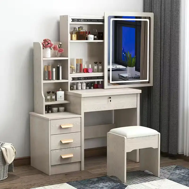 # Cost Effective Vanity Table Sturdy Dressing Table Simple Storage Makeup Desk Student Dorm Bedroom