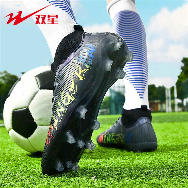 Multi-surface Football Cleats High Air Flow Mesh for Mixed Lawn Turf Playground Stadium Daily Sports Training Footwear