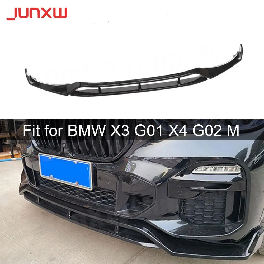 

Carbon Fiber Material Car Front Bumper Lip Chin Spoiler Extension Covers For BMW X3 G01 X4 G02 M Sport 2019-2021