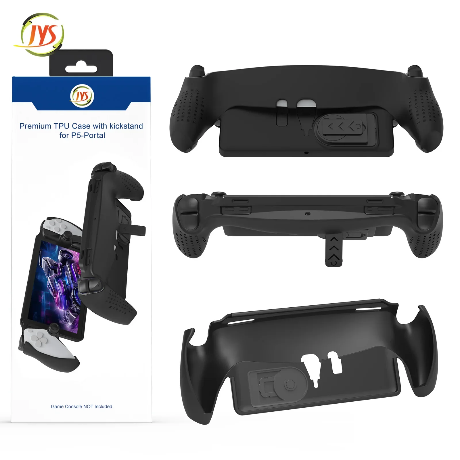 Capa protetora TPU portátil com suporte dobrável para portal PS5, tampa de silicone deslizante, caso de jogo simples, novo