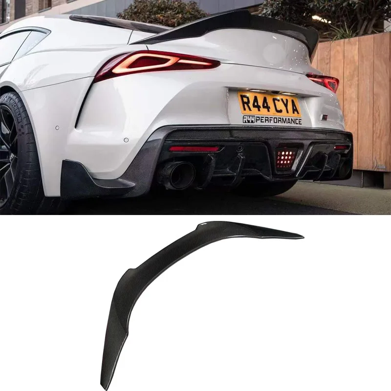 Spoiler Carbon Fiber Rear Roof Spoiler Wing Trunk Lip For Toyota SUPRA A90 A91 2019-2023 Car Styling