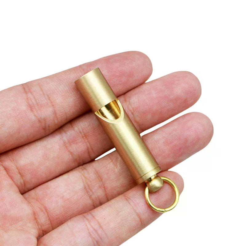 Outdoor Brass Key Chain Pendant Knife Fruit Knife Demolition Express Push-pull Knife Out of Box Cutting Tool Mini Keychain Gift