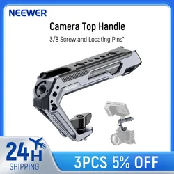 Neewer All Metal Camera Top Handle with 3/8 Screw Locating Pins Cold Shoes Anti Off Lock For Camera Cage Rig Stabilizer