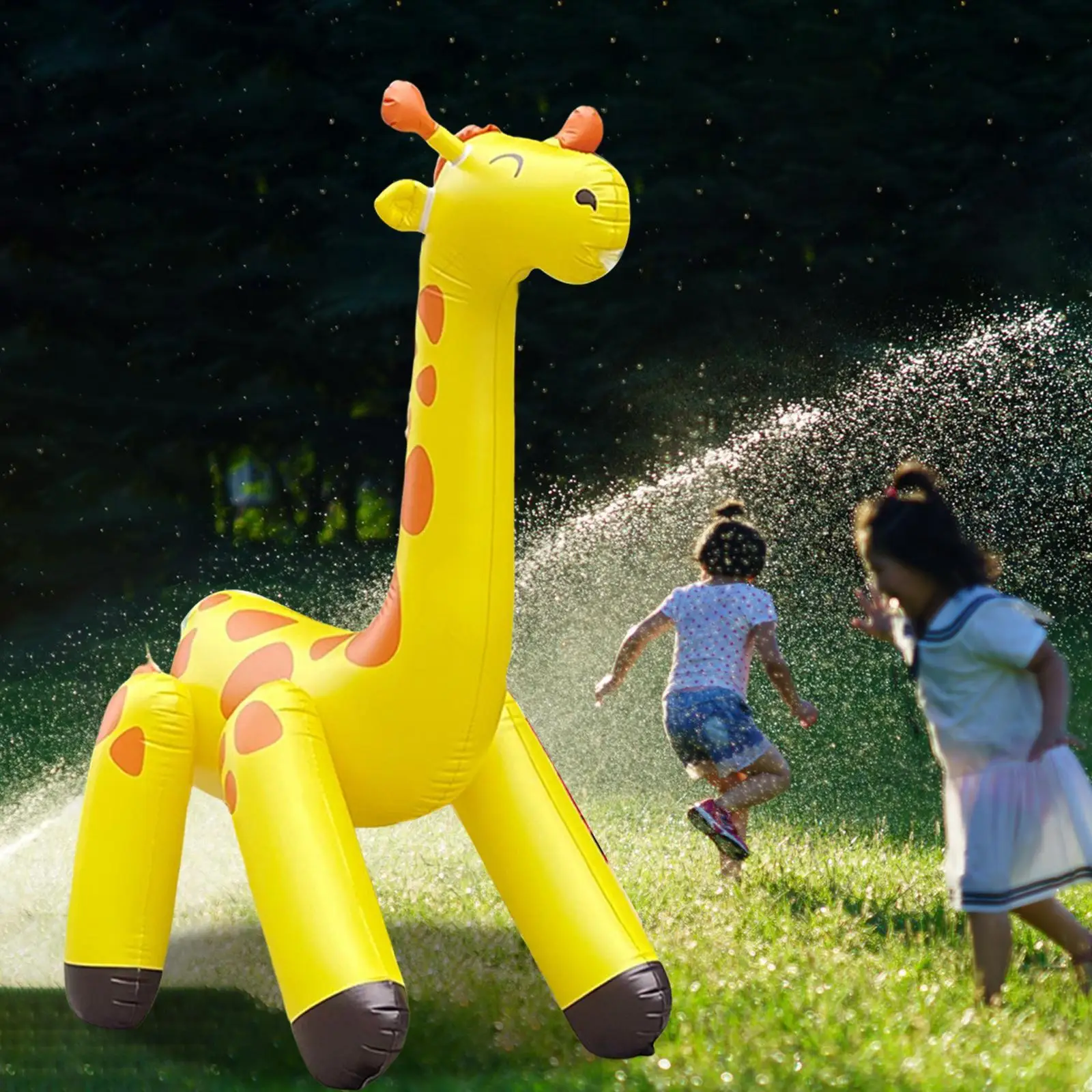 

Giraffe Sprinkler Kids Birthday Outdoor Funny Lawn Inflatable Water Toy Gift for Outside Festival Yard Courtyard Activities